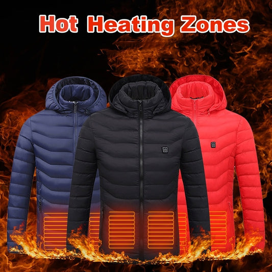 Jacket Electric Heating Coat Insulated Hood Windbreaker